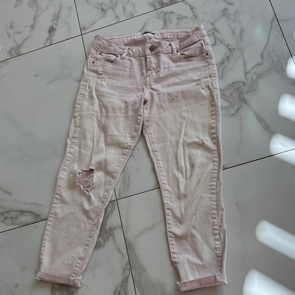 Light Pink Distressed Women Jeans